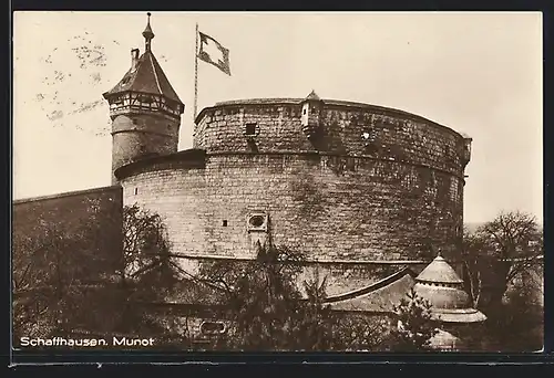 AK Schaffhausen, Ansicht Munot Burg