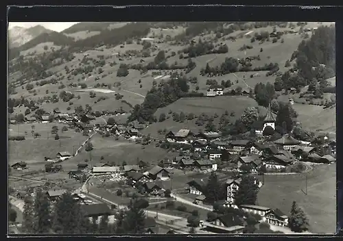 AK Erlenbach im Simmental, Teilansicht mit Kirche