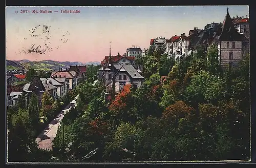 AK St. Gallen, Teilansicht von Villenpark