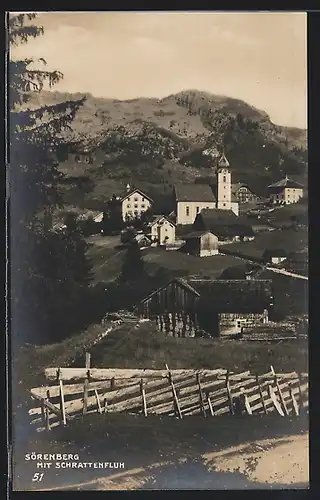 AK Sörenberg, Ortsansicht mit Schrattenfluh