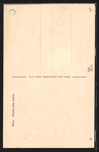 AK Basel, Totengässli mit Leuten auf den Stufen