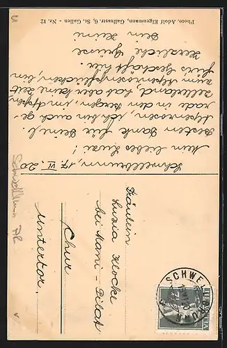 AK Schwellbrunn, Ortsansicht mit Kirche