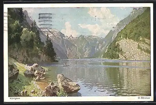 Künstler-AK Otto Strützel: königsee, Blick vom Malerwinkel