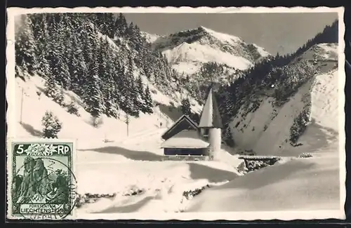 AK Steg, Schneeidylle an der Kirche