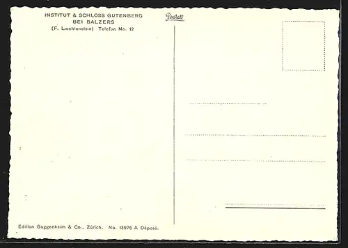 AK Balzers, Institut und Schloss Gutenberg