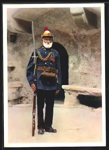 AK Liechtenstein, Der letzte Soldat des Fürstentums, gest. 1939 mit 95 Jahren