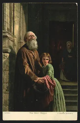 Künstler-AK Der blinde Bettler