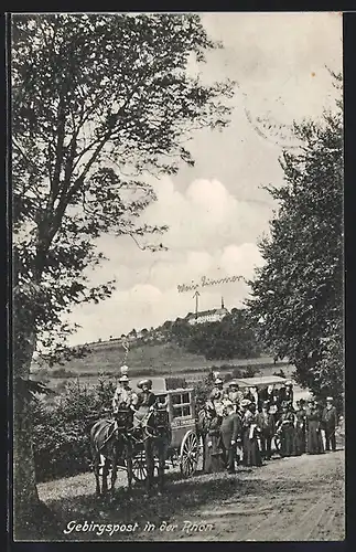 AK Postkutsche, Gebirgspost in der Rhön