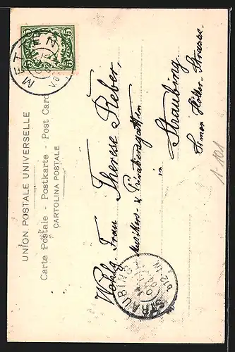 Lithographie Papst Pius X. als Proträtbild