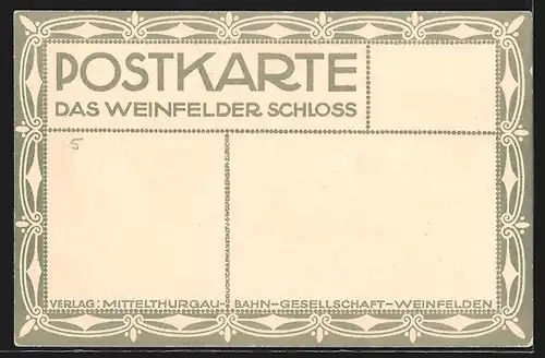 Künstler-AK Ernst E. Schlatter: Weinfelden, Das Weinfelder Schloss