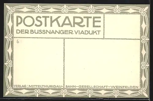 Künstler-AK Ernst E. Schlatter: Bussnang, Viadukt