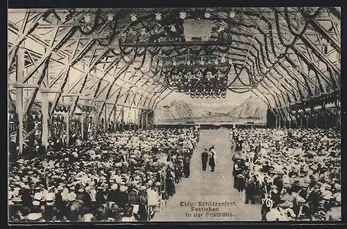 AK Bern, Eidg. Schützenfest 1910, Festleben, In der Festhütte