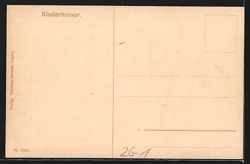 Künstler-AK Arthur Thiele: Die Gerichtsvollzieherin, Kinder, Scherz