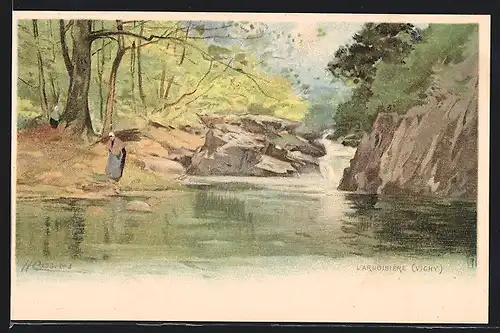 Künstler-AK Henri Cassiers: L`Ardoisiere