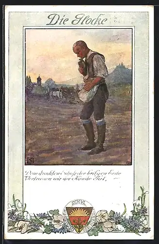 Künstler-AK Karl Friedrich Gsur, Deutscher Schulverein Nr. 198: Die Glocke