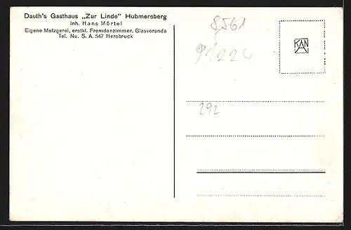 AK Hubmersberg, Ortsansicht hinter Feldern