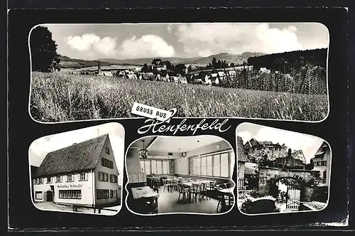 AK Henfenfeld /Frankenalb, Ortsansicht, Wolfshöher Bräustübl aussen/innen