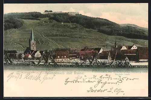 AK Schnaittach, Teilansicht mit Kirche und Ruine
