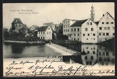 AK Lauf bei Nürnberg, Partie an der Pegnitz