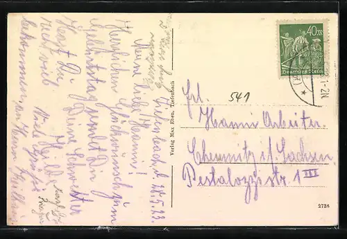 AK Tiefenbach /Böhmerwald, Gesamtansicht mit Umgebung