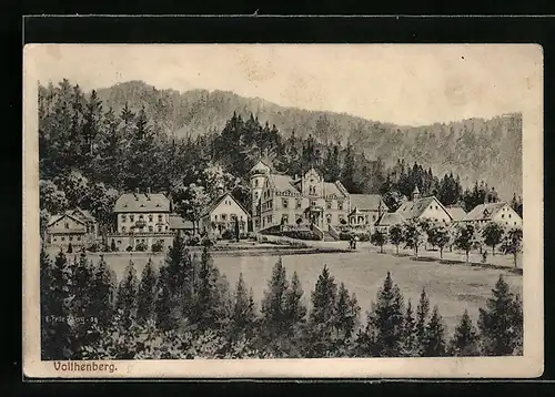 AK Voithenberg, Teilansicht mit Villen aus der Vogelschau