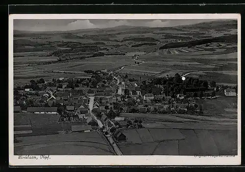 AK Winklarn /Obpf., Gesamtansicht vom Flugzeug aus