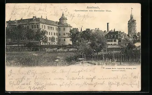 AK Ansbach, Gymnasium mit Herrieder Thor