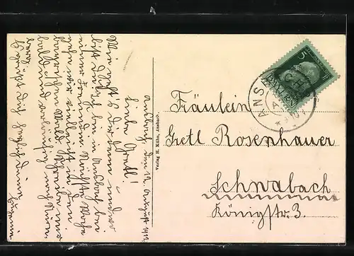 AK Ansbach, Marktplatz mit Hof-Apotheke und Kirche