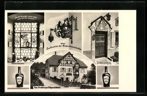 AK Streitberg /Fränk. Schweiz, Gasthaus Pilgerstüblein / Branntweinbrennerei Hans Hertlein