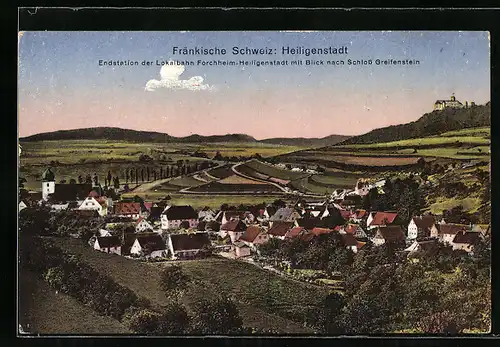 AK Heiligenstadt /Fränk. Schw., Gesamtansicht mit Feldern aus der Vogelschau