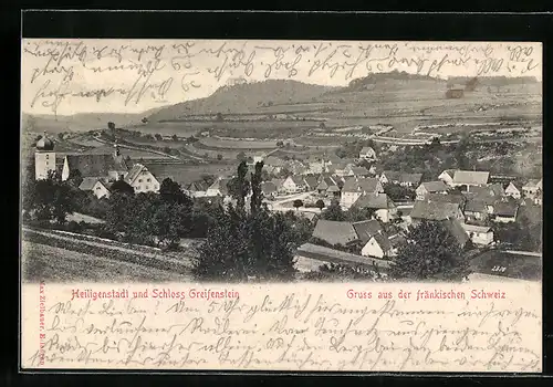 AK Heiligenstadt, Blick auf Schloss Greifenstein