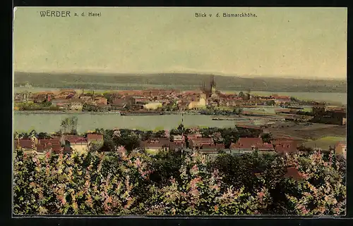 AK Werder a. d. Havel, Blick von der Bismarckhöhe