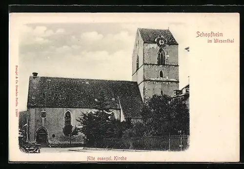 AK Schopfheim im Wiesenthal, Alte evangelische Kirche