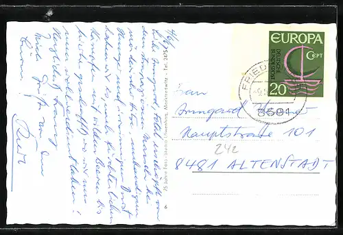 AK Bärnhöhe bei Friedenfels /Steinwald, Ortsansicht mit Waldblick