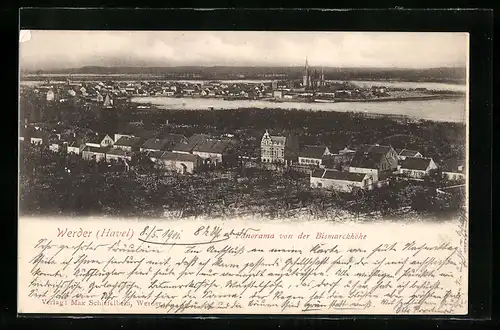 AK Werder (Havel), Panorama von der Bismarckhöhe