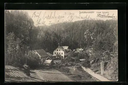 AK Schüttersmühle /Fränk. Schweiz, Ortsansicht auf den Climatischen Curort