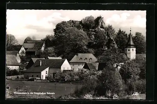 AK Wichsenstein /Fränk. Schweiz, Dorf um Hügel herum