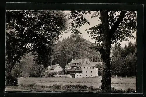 AK Waischenfeld /Fränkische Schweiz, Gasthaus und Pension Pulvermühle, Inh. Joh. Bezold