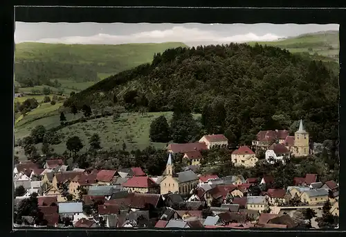 AK Unterleinleiter /Fränkische Schweiz, Ortsansicht aus der Vogelschau