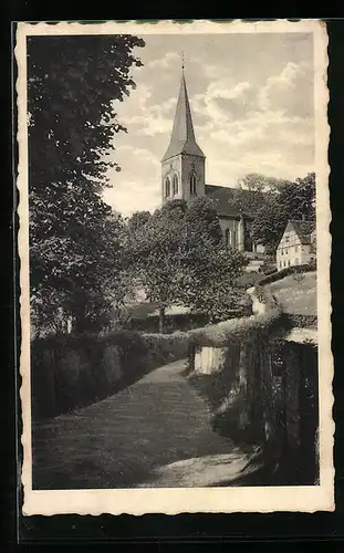 AK Oerlinghausen, Kirche am Berge, Gödderstrasse