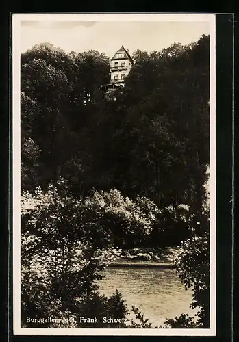 AK Burggailenreuth /Fränk. Schweiz, Blick auf Haus im Wald