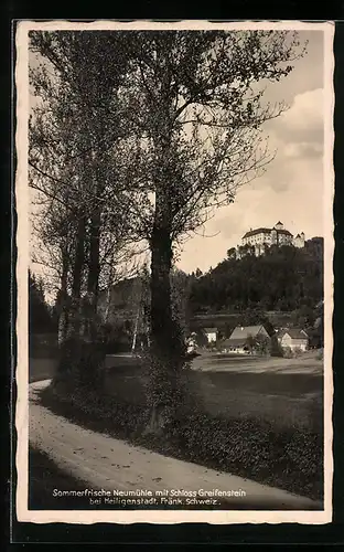 AK Heiligenstadt, Sommerfrische Neumühle mit Schloss Greifenstein