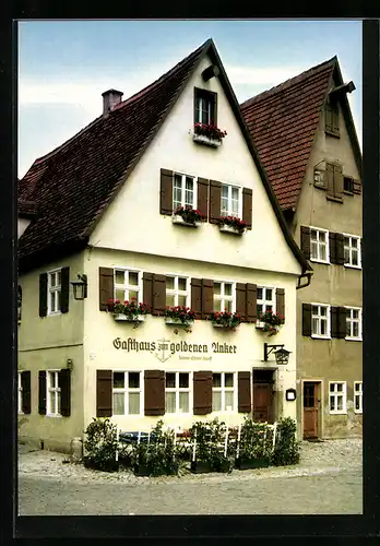 AK Dinkelsbühl, Gasthaus Zum Goldenen Anker, Unt. Schmiedgasse 22