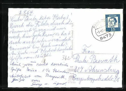 AK Pfreimd /Opf., Totalansicht aus der Vogelschau