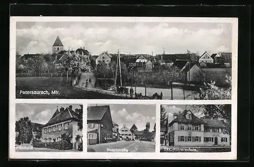 AK Petersaurach /Mfr., Pfarrhaus, Hauptstrasse, DRK.-Führerschule