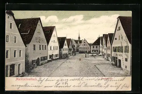 AK Marktschnaittach, Partie am Marktplatz