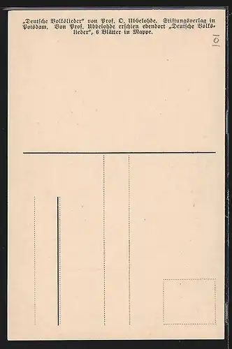 Künstler-AK Otto Ubbelohde: Deutsche Volkslieder, Im Krug zum grünen Kranze