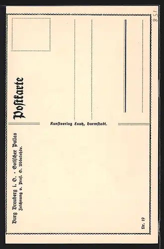 Künstler-AK Otto Ubbelohde: Breuberg i. O., Burg Breuberg, Gotischer Pallas