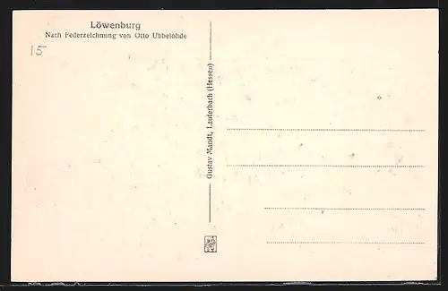 Künstler-AK Otto Ubbelohde: Löwenburg