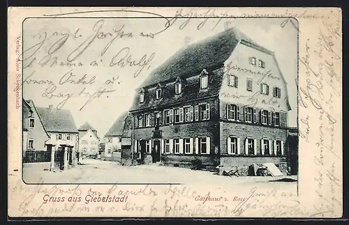 AK Giebelstadt, Am Gasthaus z. Rose